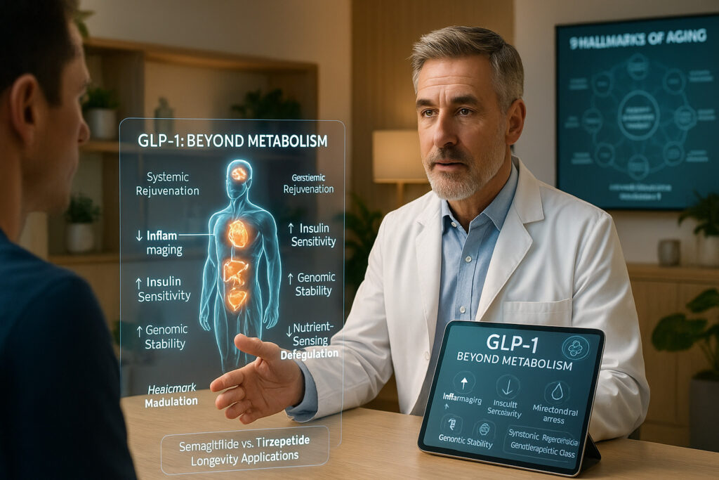 Doctor explaining GLP-1 benefits beyond metabolism to a patient