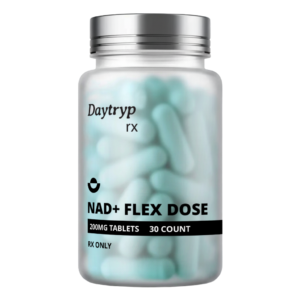 nad-plus-flex-dose-tablets-200mg-daytryp-rx - Daytryp RX Daytryp RX NAD+ Flex Dose 200mg tablets, 30 count oral supplement.