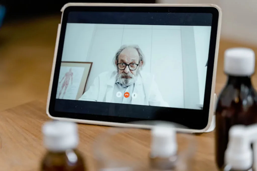 nad-treatment-online-telehealth-ms-support - Daytryp RX doctor on video call providing guidance for NAD+ treatment online for multiple sclerosis support