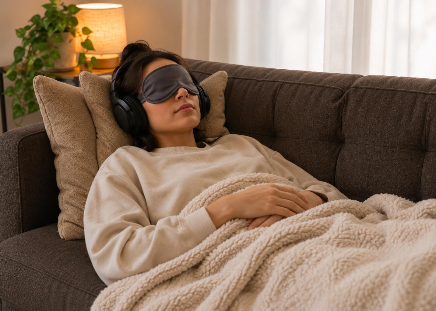 A person getting ketamine therapy from home