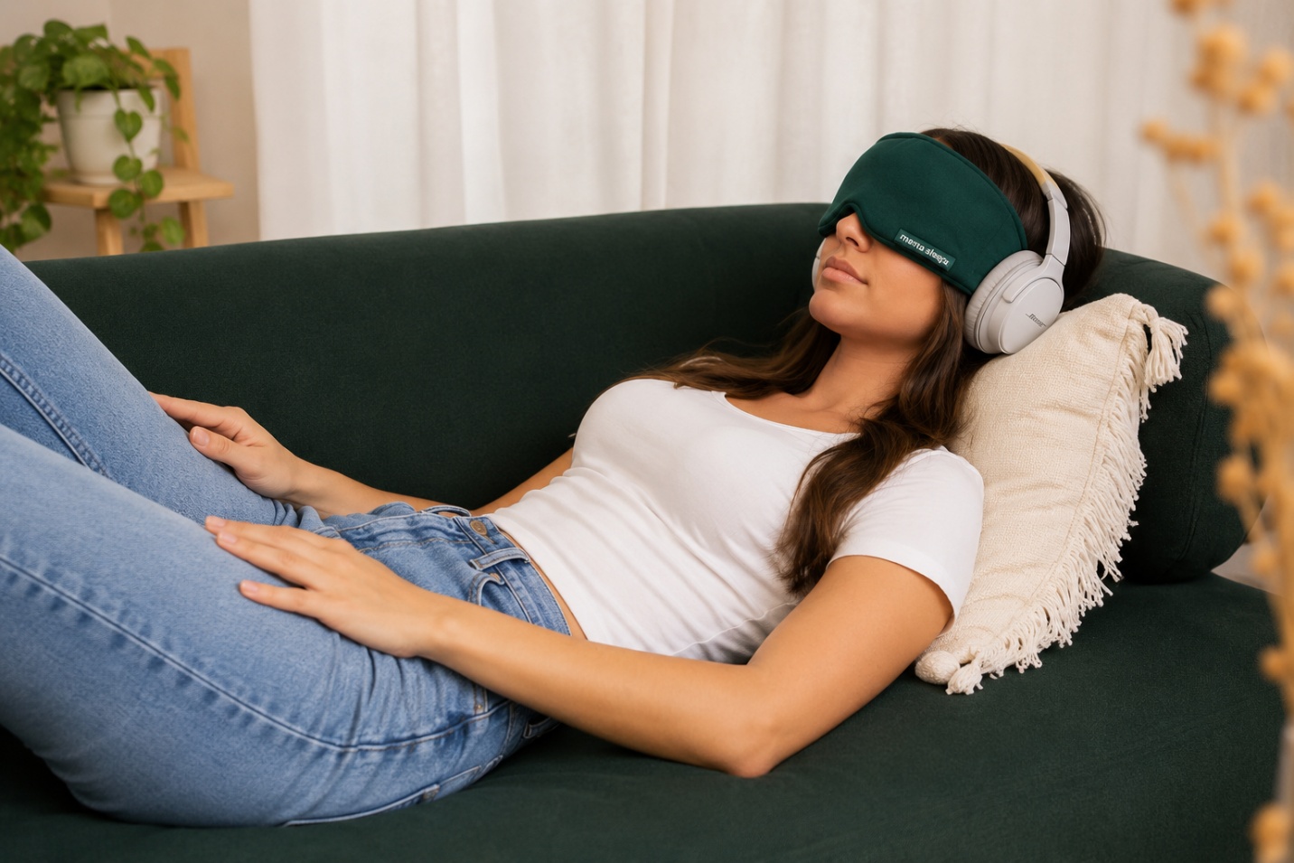 A person getting ketamine therapy from home