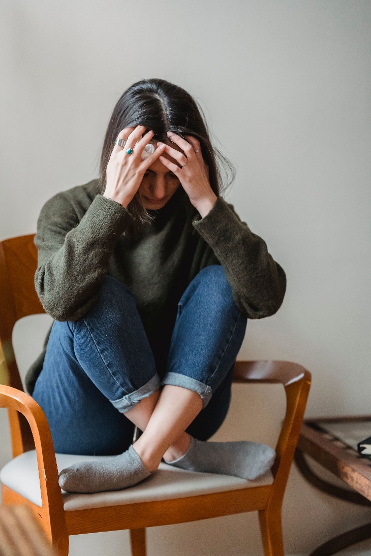 A person feeling anxious