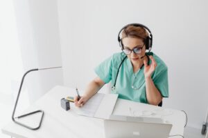A telehealth doctor