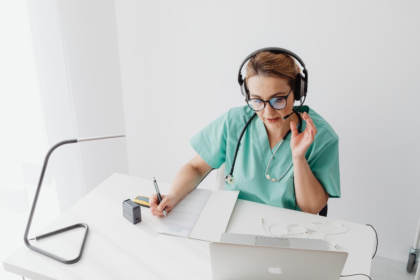 A telehealth doctor