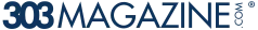 303 Magazine logo in dark blue font, representing the branding of 303Magazine.com.
