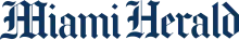 Miami Herald logo in dark blue gothic font - Daytryp RX Miami Herald logo in dark blue gothic font, representing the branding of MiamiHerald.com news outlet.
