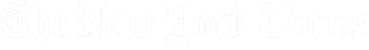 The New York Times official logo in white text.