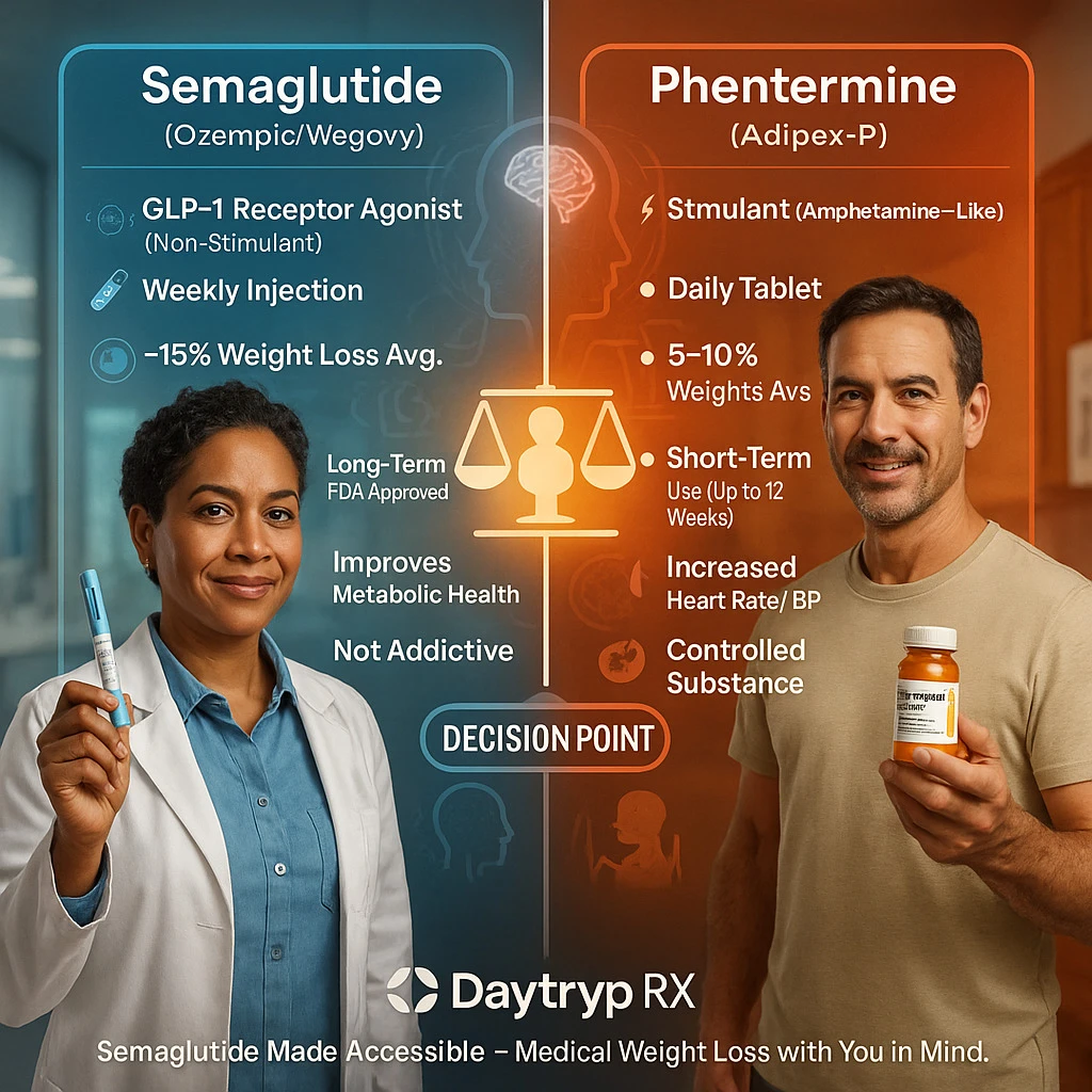 Semaglutide vs Phentermine - Daytryp RX