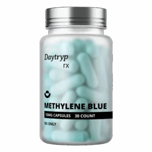 Daytryp RX Methylene Blue 10mg capsules bottle, 30 count